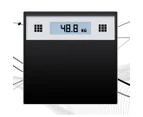 SOGA 180kg Electronic Talking Scale Weight Fitness Glass Bathroom Scale LCD Display Stainless