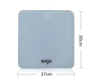 SOGA 2X 180kg Digital Fitness Weight Bathroom Gym Body Glass LCD Electronic Scales White