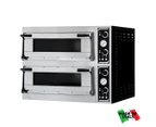 Bakermax Prisma Food Pizza Ovens Double Deck 12 X 35Cm TP-2-SD - Silver