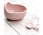 Baby Fox Silicone Suction Bowl Set- Dusty Lilac