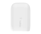 BELKIN BoostUp 20W USB-C PD + 12W USB-A Wall Charger - White