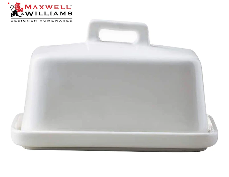 Maxwell & Williams Epicurious Butter Dish w/ Lid - White