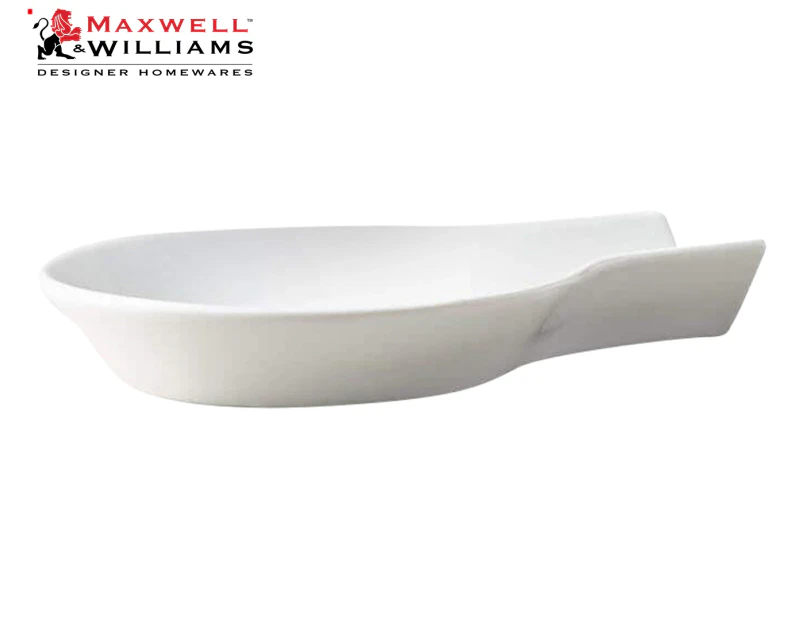 Maxwell & Williams Epicurious Porcelain 22.5cm Spoon Rest Utensil Holder White