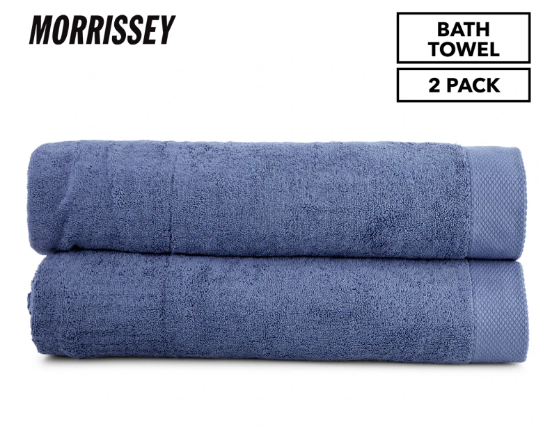 Morrissey Australian Cotton Bath Towel 2-Pack - Pale Indigo
