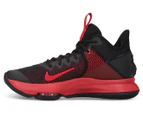 Nike Men's LeBron Witness IV Sneakers - Black/Gym Red/Bright Crimson