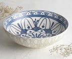 Ecology 26cm Oasis Medium Serving Bowl - White/Blue