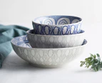 Ecology 26cm Oasis Medium Serving Bowl - White/Blue