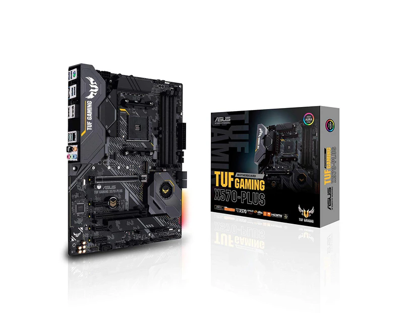 ASUS TUF Gaming X570-Plus ATX Motherboard AMD Socket AM4 Ryzen 3000 12+2 Dr. MOS PCIe 4.0 M.2 DDR4 LAN HDMI USB 3.2 Aura Sync RGB