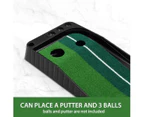 2.5M Golf Putting Mat Indoor Putting Greens Golf Practice Mat with Auto Ball Return