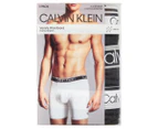 Calvin Klein Men's Variety Waistband Cotton Stretch Boxer Briefs 3-Pack - Black