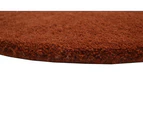 Handwoven Round Wool Rug - Swirl - Rust - 160x160cm