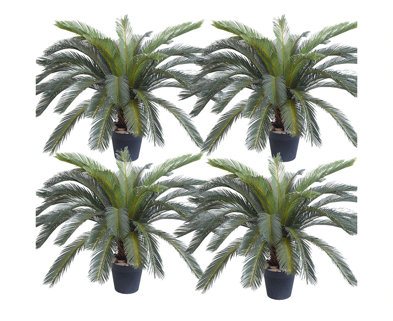 SOGA 4X 155cm Artificial Indoor Cycas Revoluta Cycad Sago Palm Fake Decoration Tree Pot Plant