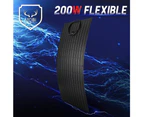 MOBI 200W Flexible Solar Panel Mono Cell 12V For Camping RV With MC4