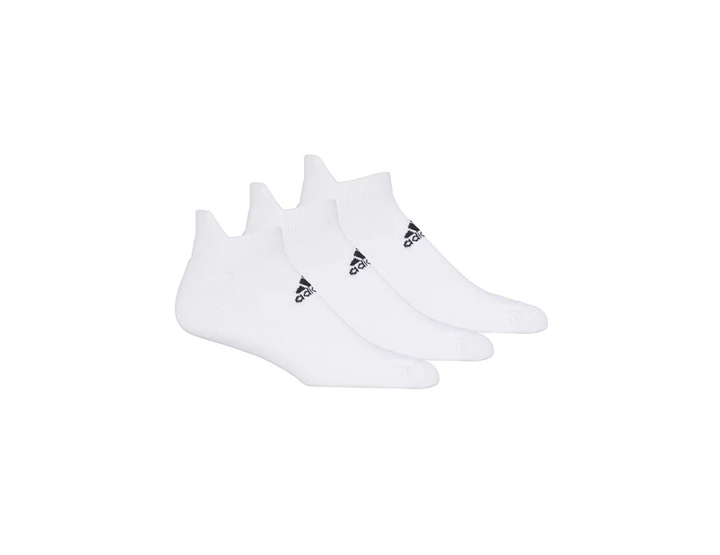 adidas Ankle Socks 3 Pairs - White -  Mens