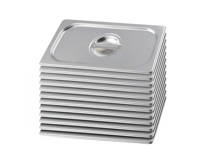 SOGA 12X Gastronorm GN Pan Lid Full Size 1/3 Stainless Steel Tray Top Cover