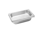 SOGA 2X Gastronorm GN Pan Full Size 1/3 GN Pan 6.5 cm Deep Stainless Steel Tray