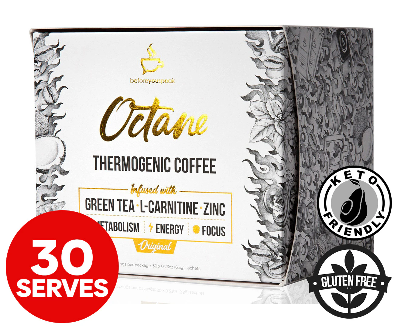 Before You Speak Octane Thermogenic Coffee 30 Serves