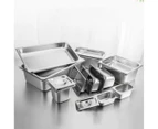 SOGA 6X Gastronorm GN Pan Full Size 1/3 GN Pan 15cm Deep Stainless Steel Tray With Lid