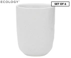 6 x Ecology Speckle Milk 250ml Stoneware Cuddle Mug Water Cup Round Tableware WHT