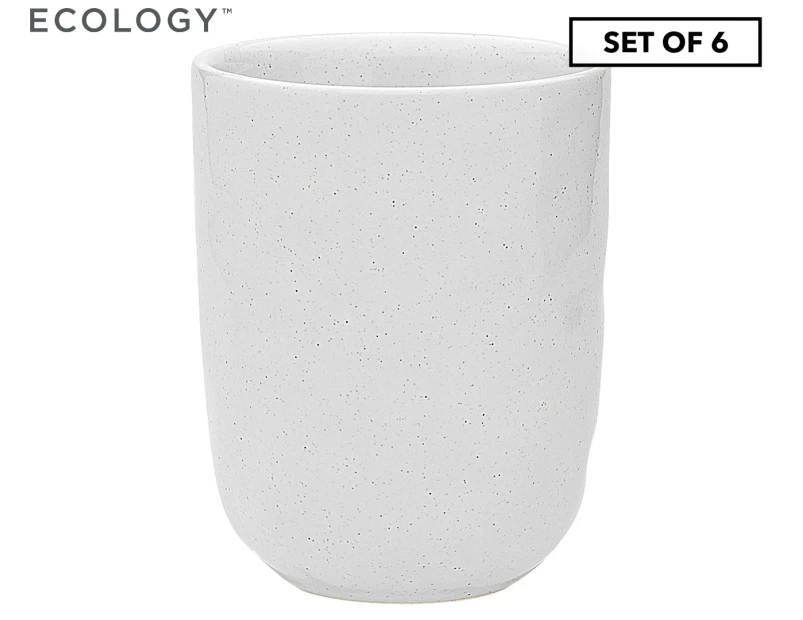 6 x Ecology 250mL Speckle Cuddle Mugs - Milk