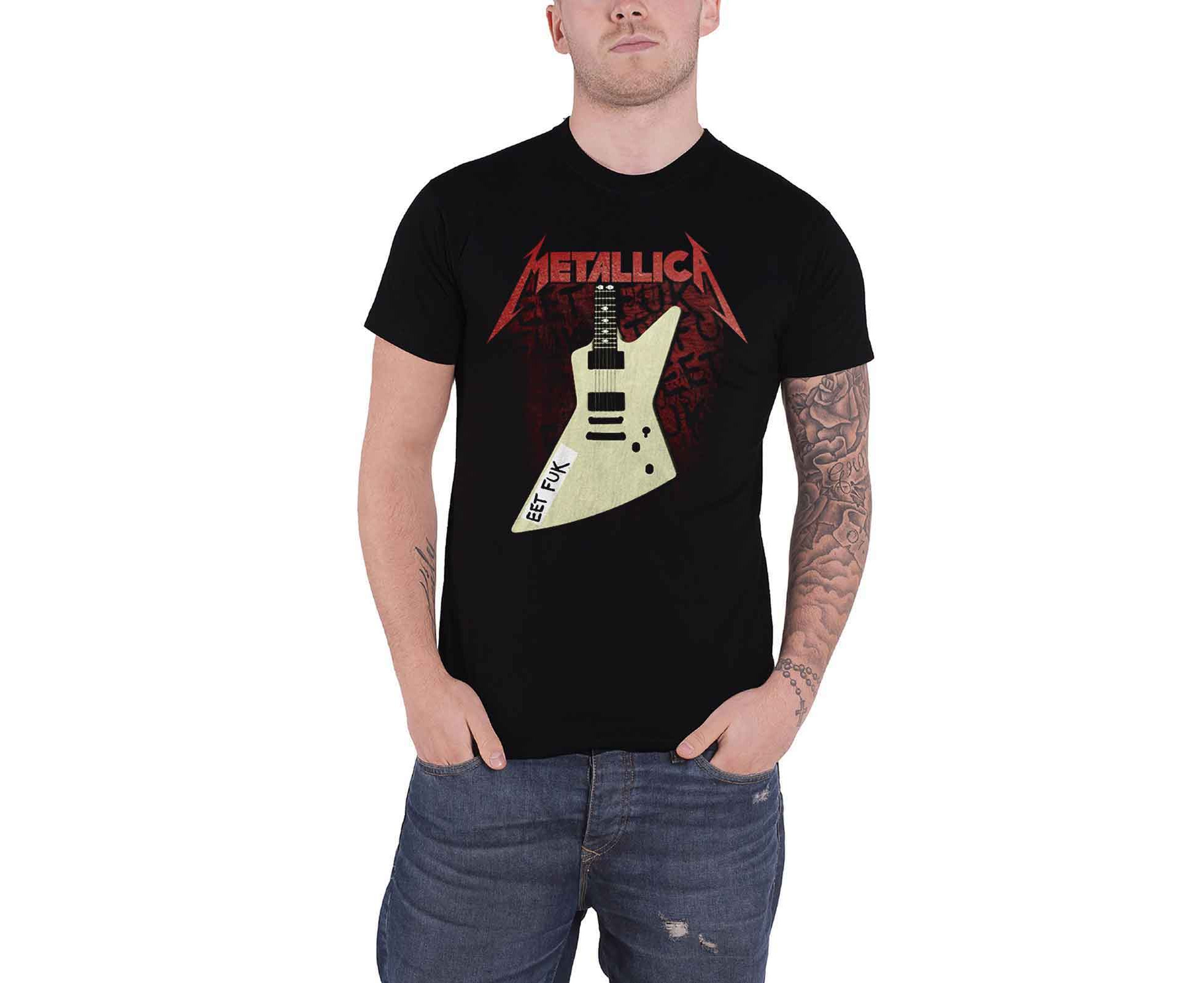 overalt Ko ørn Metallica T Shirt Eet Fuk Band Logo Official Mens - Black | Catch.com.au