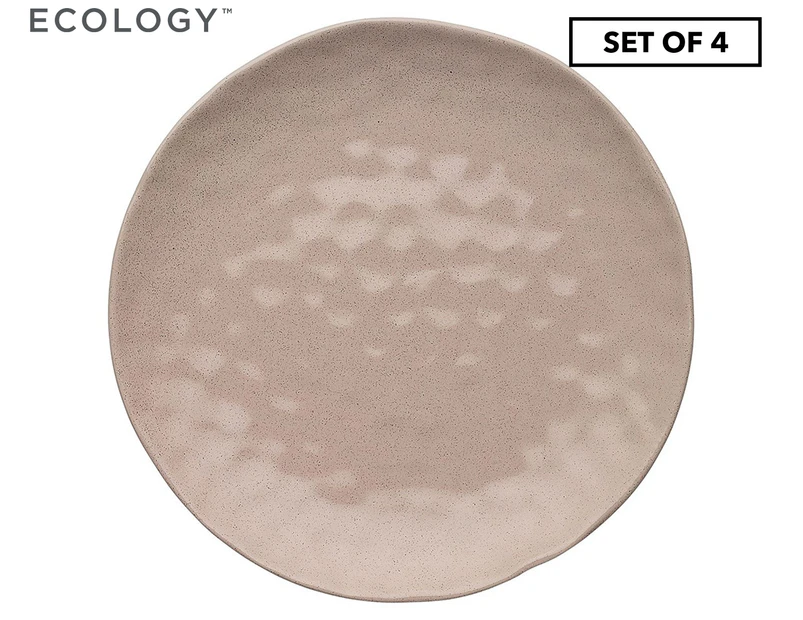 4 x Ecology 27cm Speckle Dinner Plates - Cheesecake