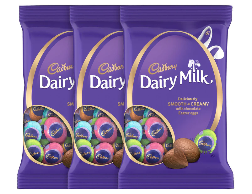 3 x Cadbury Dairy Milk Mini Easter Eggs 114g