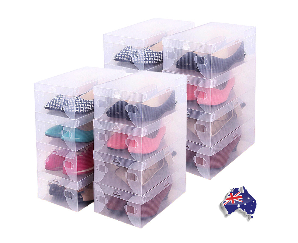 20 Transparent Shoe Box Storage Boxes Foldable Shoe Boxes Made Of Plastic  Sports Shoes Boots Shoerack Shoe organizer - AliExpress
