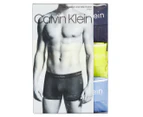 Calvin Klein Men's Microfibre Low Rise Trunks 3-Pack - Peacoat/Lime/Blue