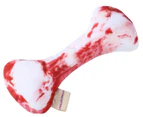 2 x Paws & Claws BBQ Meat Bone Dog Toy - White/Red