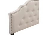 IHOMDEC BEF02 Queen Size Bed Frame Base Mattress Platform Beig