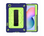 WIWU C-Robot Tablet Protective Case+Neck Strap Anti-fall Folding Cover For Samsung Galaxy Tab S6 Lite 10.4 P610/P615(2020)-Navy&Olivia