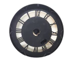 D72cm Round Venitian Classic Exposed Rotating Gears Wall Clock - Gold w/ Silver