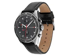 Tommy Hilfiger Black Leather Men's Multi-function Watch - 1791838