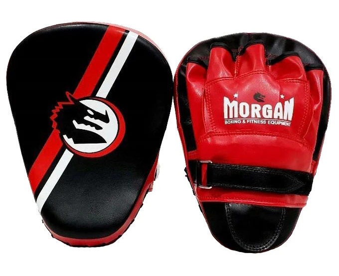 Morgan V2 Classic All Purpose Pre-Bent Focus Pads (Pair) - Black/Red