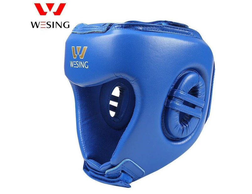 WESING Aiba Approved Leather Muay Thai MMA Boxing Head Guard