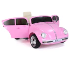 Volkswagen Beetle Kids Electric 12V Remote Control Ride-On - Pink