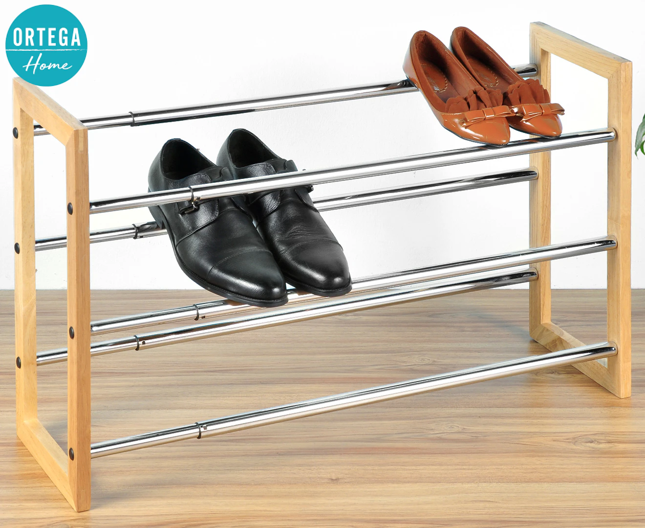 Ortega Home 3-Tier Expandable Shoe Rack