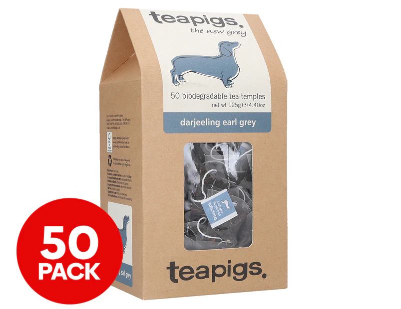 Teapigs Biodegradable Tea Temples Darjeeling Earl Grey 125g / 50pk