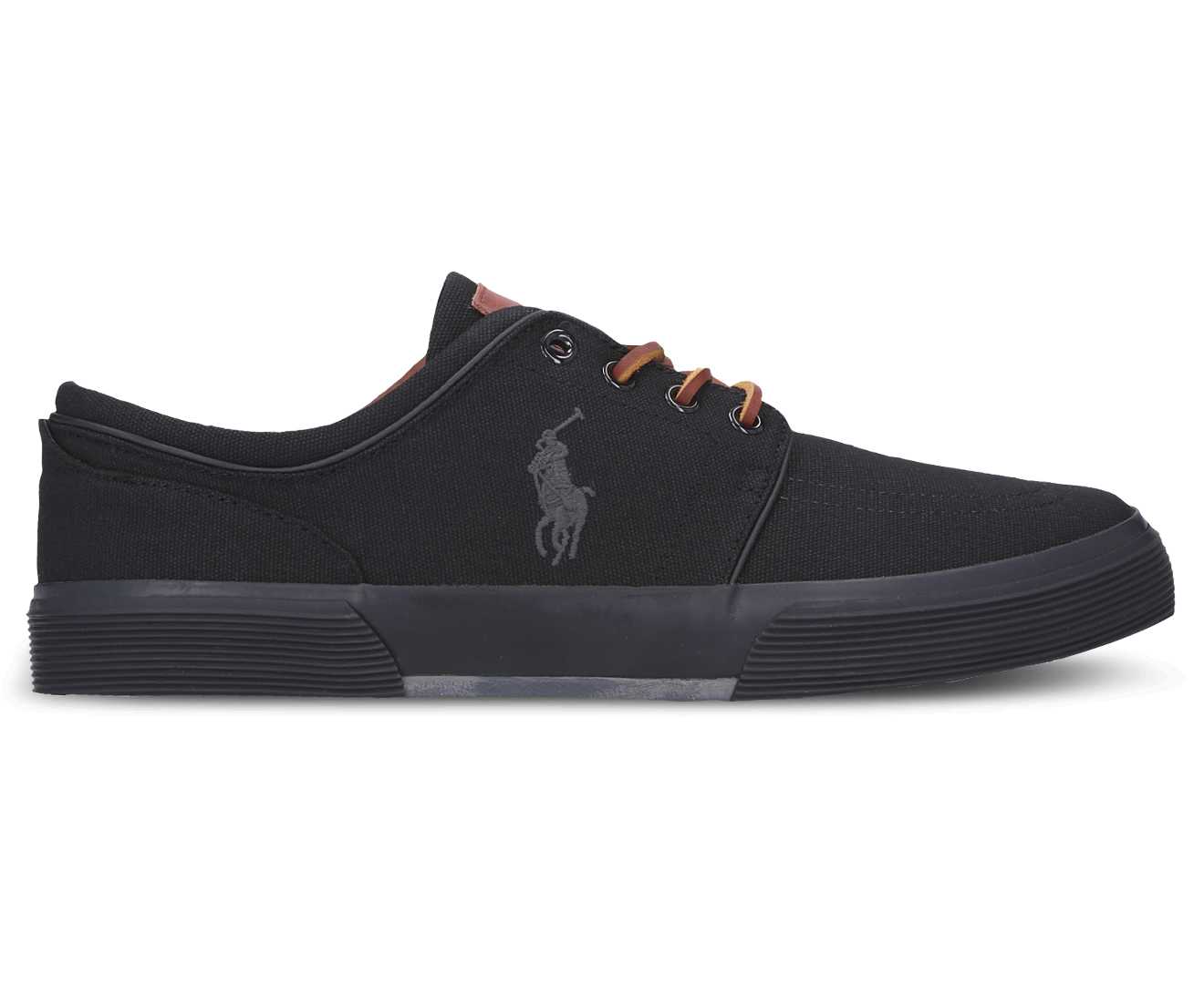 Polo Ralph Lauren Men's Faxon Canvas Low-Top Sneaker Shoe - Black ...