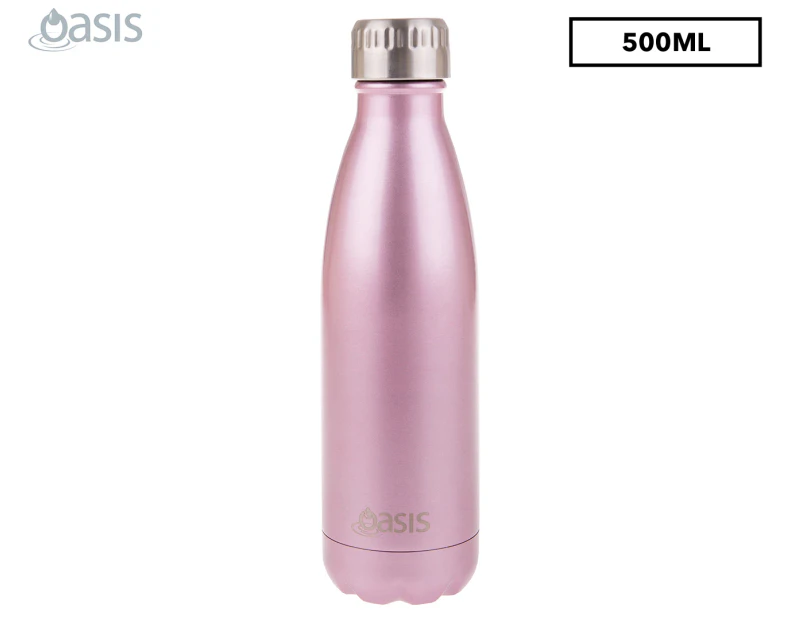 Oasis 500mL Double Wall Insulated Drink Bottle - Blush