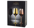 2pc Tempa Aurora 400ml Wine Stem Glass Cocktail Drink Cup Glassware Matte Black