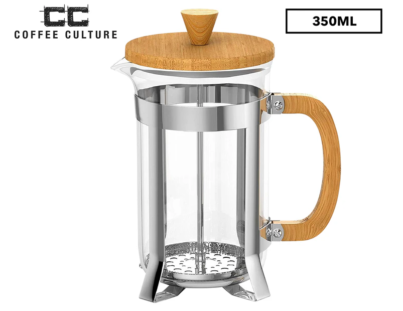 Coffee Culture 350mL Bamboo French Press Coffee Plunger
