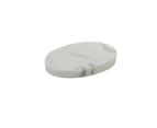 Marble Resin Soap Dish Oval - White