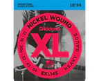 D'Addario EXL145 Nickel Wound Electric Guitar Strings, Heavy, 12-54 with Plain Steel 3rd