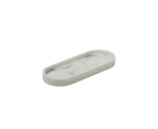 Marble Resin Oval Amenity Tray - White