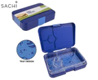 Sachi 4-Compartment Outer-Space Bento Lunchbox - Blue