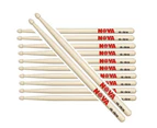 Vic Firth Nova 5A wood Tip 6 Pairs American Hickory Drumsticks
