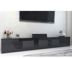 3m High Black Gloss Grandora TV Unit