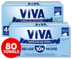 2 x 40pk Kleenex VIVA Rinse & Reuse Sheet Towels